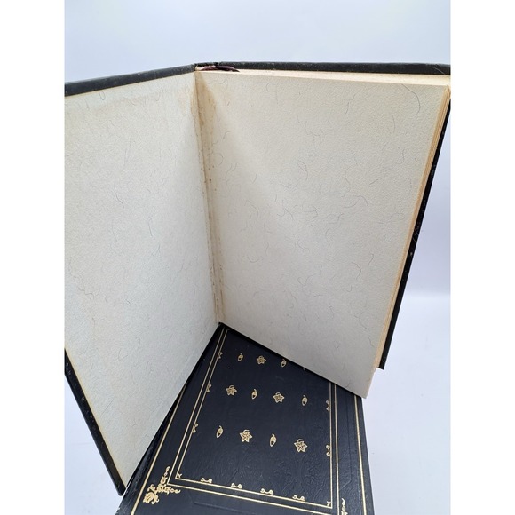 Decorative Vtg Book Set Faux Leather Dark Academia Navy Gold International Coll. - Picture 9 of 16
